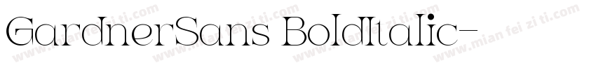 GardnerSans BoldItalic字体转换